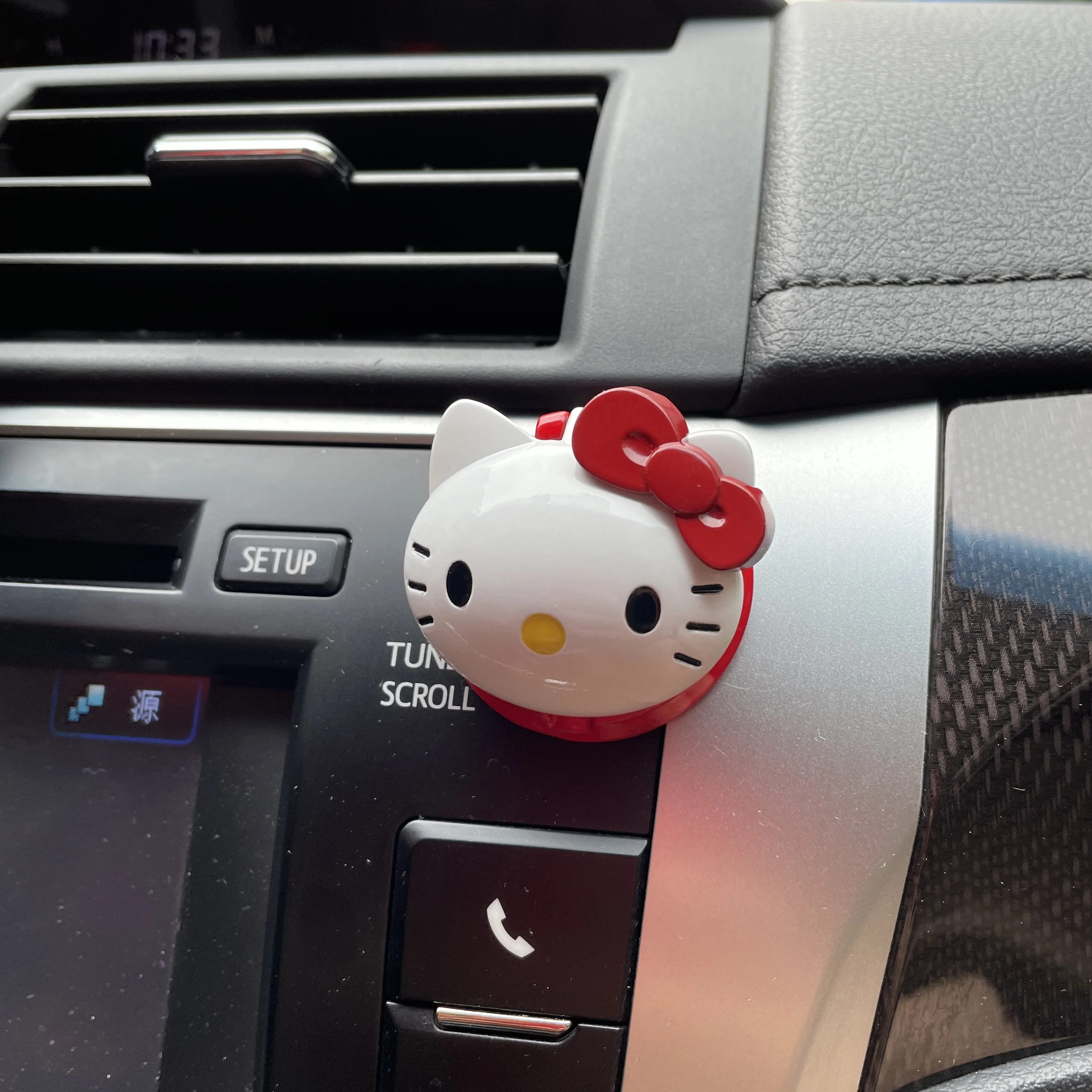 TAKARA TOMY Hello Kitty Car One-button Start Protective Cover Metal Ignition Device Decorative Stickers Start Button Ring