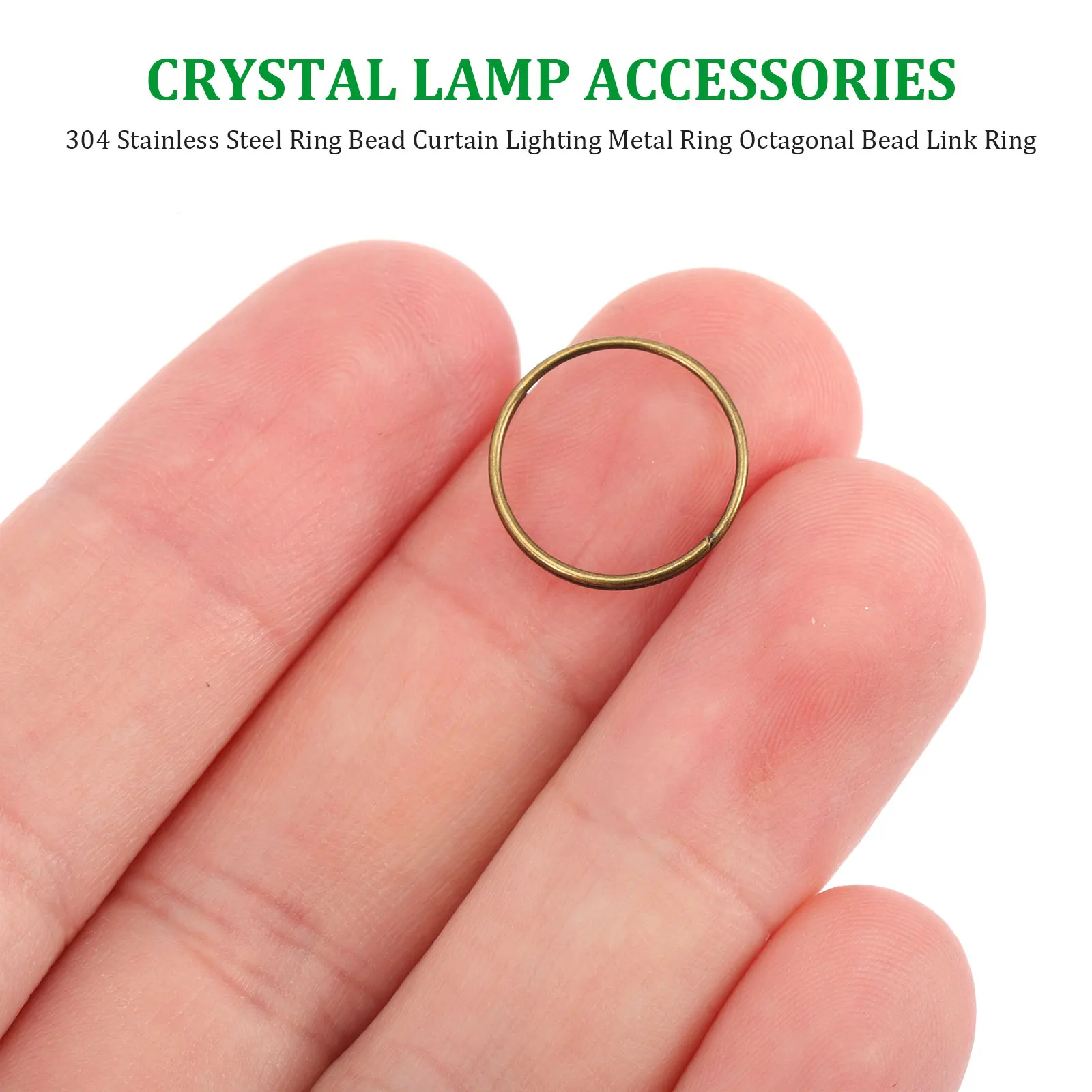 

300pcs Stainless Steel Bead Curtain Chandelier Accessory Crystal Lamp Pendant Ring LED Light Bulb Tube Home Decor