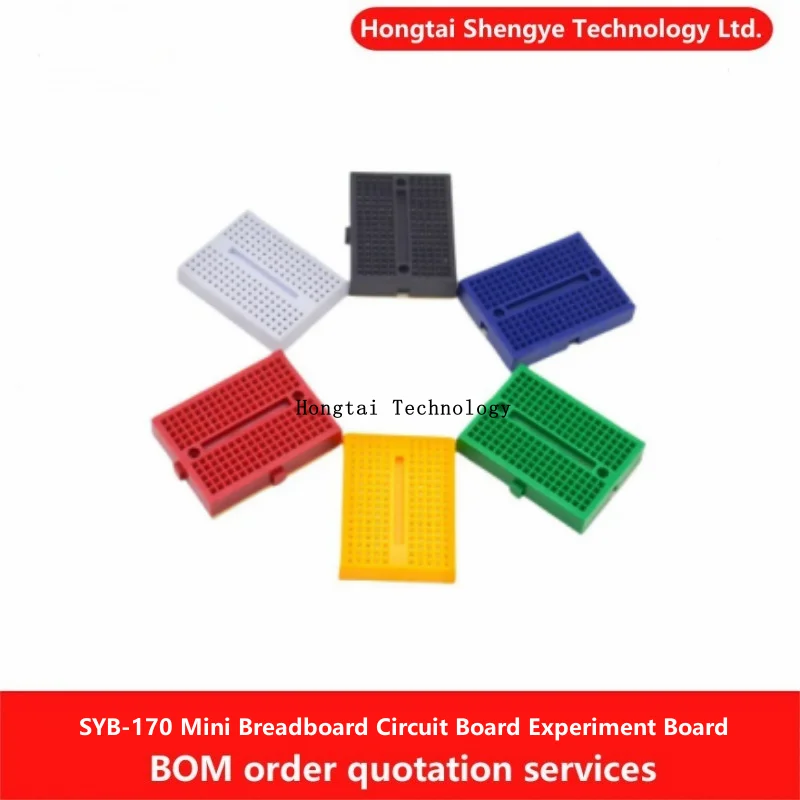 SYB-170 Mini Breadboard Experiment Board Circuit Board Cave Board Size 35x47mm Colorful