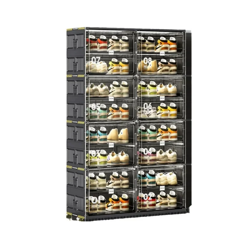 Folding Free Installation  Box Transparent Shoe Cabinet  Sundries  Box Shoe Organizer Storage DL30BM