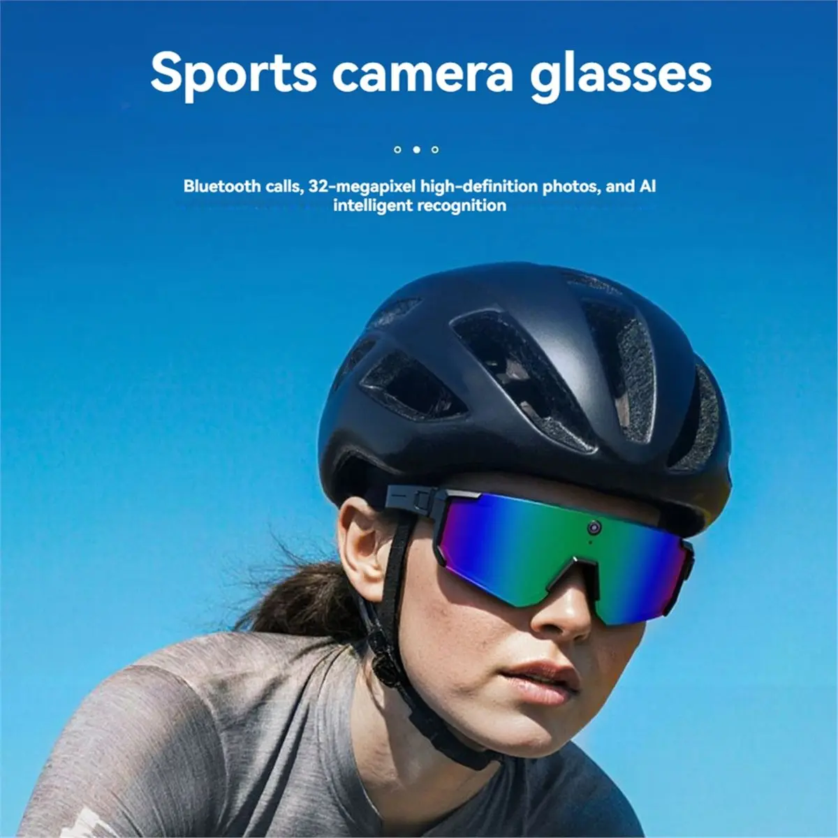 Y60A NEW-AI Smart Glasses Polarized Sunglasses 8MP Camera Bluetooth Call Translation Cycling Anti Glare Driving IP54 Goggles B