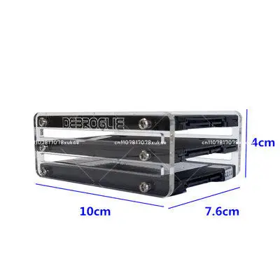 2.5 Inch Hard Disk Box Bracket 3 Layers 2 Layers Hard Disk Tray Storage Transparent Acrylic Bracket Aluminum Alloy HDD Stacking