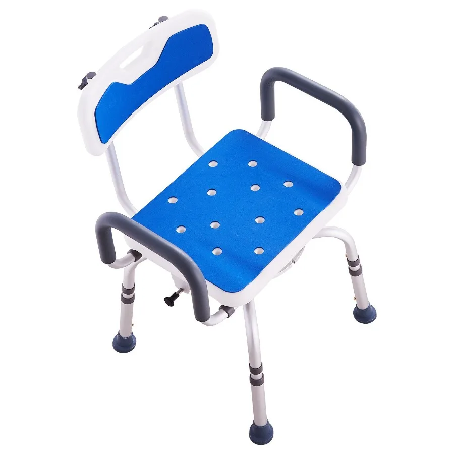 

Shower Chair 360 Swivel Tub Shower Seat with Armrests Backrest 400lbs