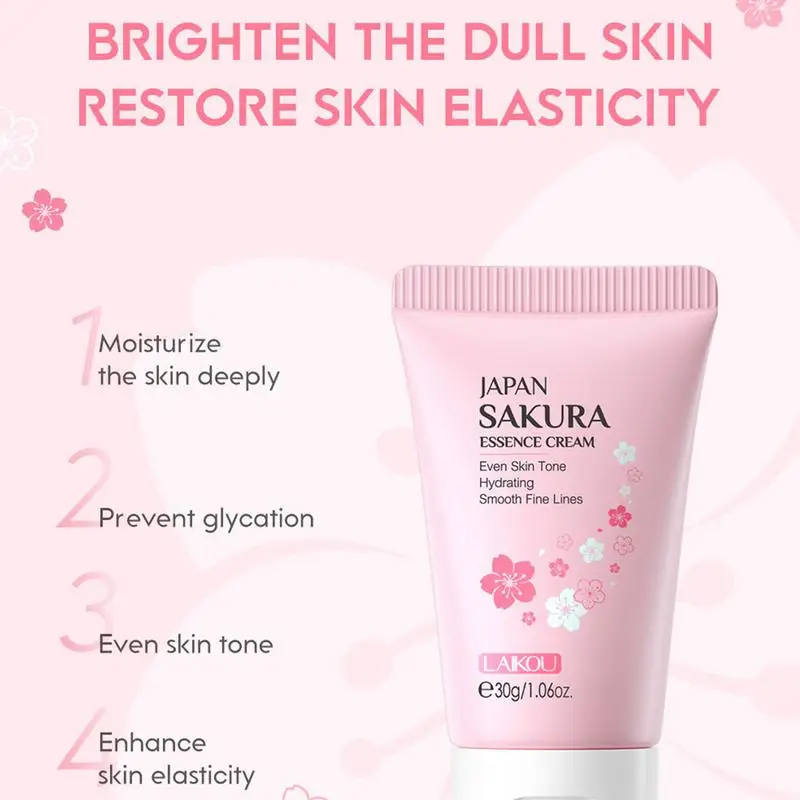 Sakura Face Cream Cherry Blossom Essence Facial Cream Face Moisturizer Cream for Deep Nourishing moisturizing Firming Skin