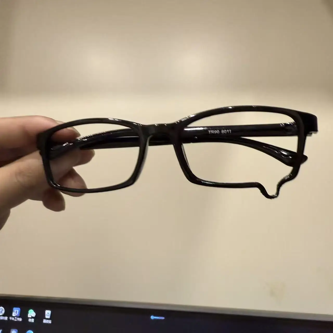 Y2K Anime Without lenses Glasses Dripping Tears Black Frame Unisex Retro Fashion Eyewear Cosplay Cute Accessories