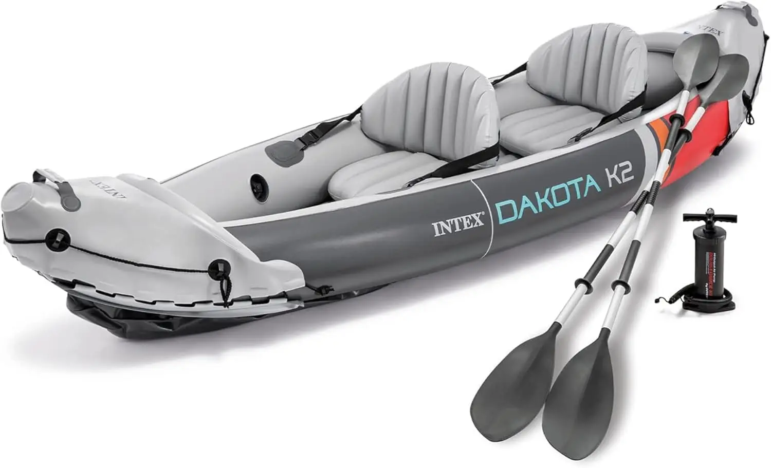 2 Person Inflatable Kayak Bundle, Includes 86-Inch Oars and Air Pump