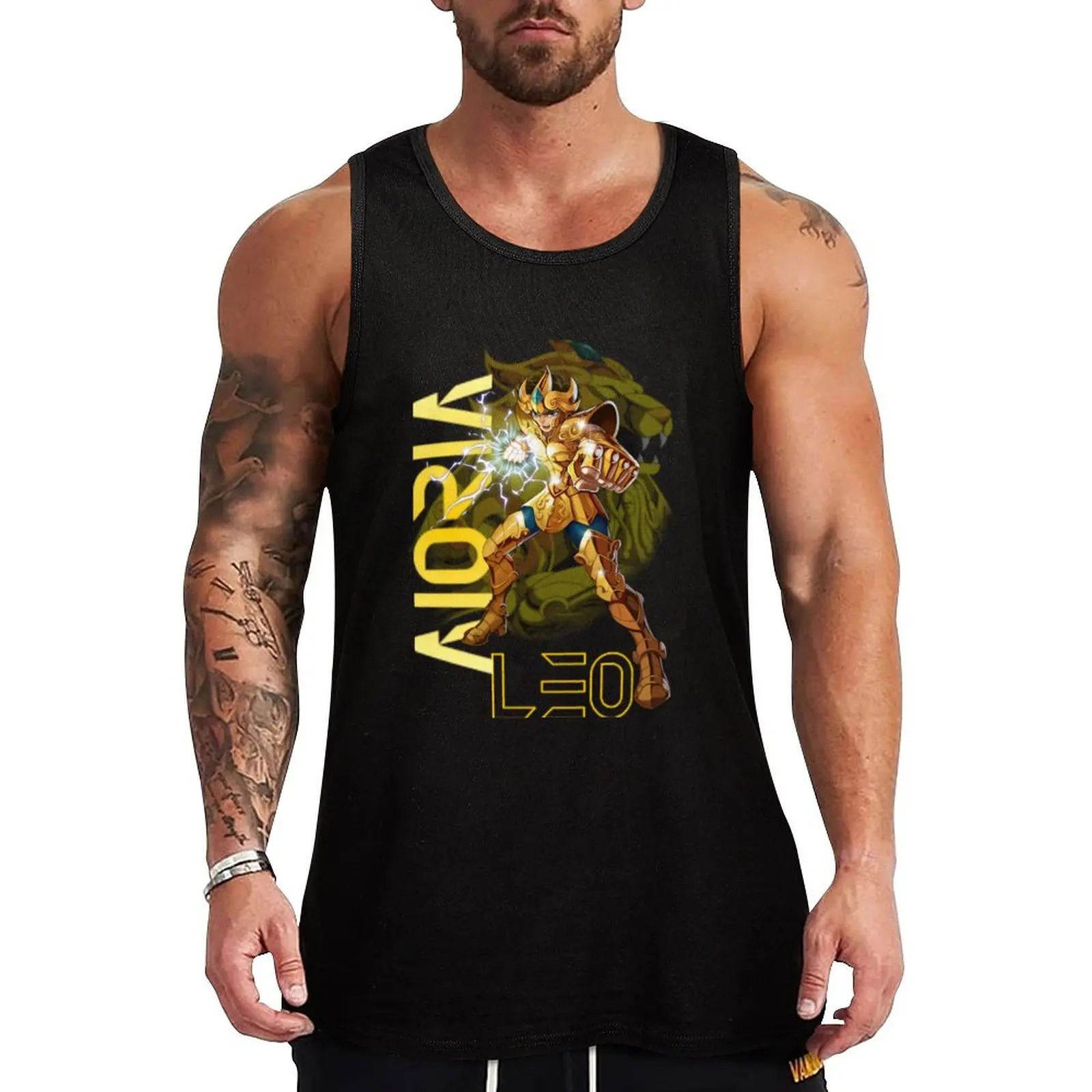 AIORIA KNIGHTS OF THE ZODIAC Camiseta sin mangas básica suave y transpirable para uso diario