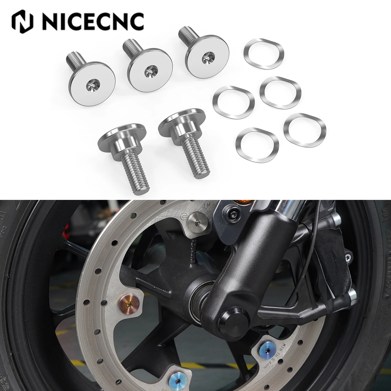 

For Harley Sportster S RH1250 S 2021-2024 NICECNC Front Brake Rotor Disc Bolts Pan America 1250 RA1250S Sportster S 1250 RH1250S