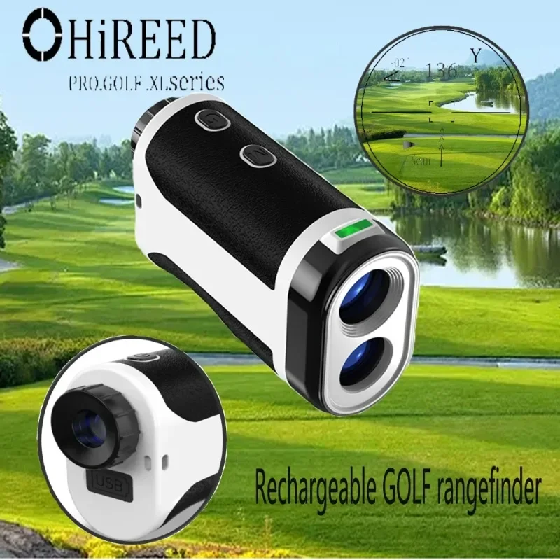 HiREED Mini USB Charging Rechargeable 1000M golf laser rangefinder with  Slope NO/OFF