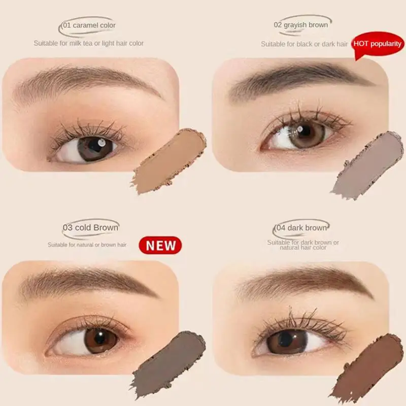 Natural impermeável sobrancelha pomada, Brow tingimento pomada, de longa duração, altamente matiz, sobrancelha sombra com escova, maquiagem cosméticos, 1 pc, 2 pcs, 3 pcs, 4pcs