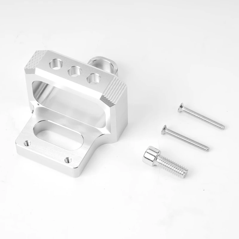 3 Port For MAC, AEM Boost Controller Solenoid Valve Mount Holder Bracket Kit CNC Billet Aluminum Silver