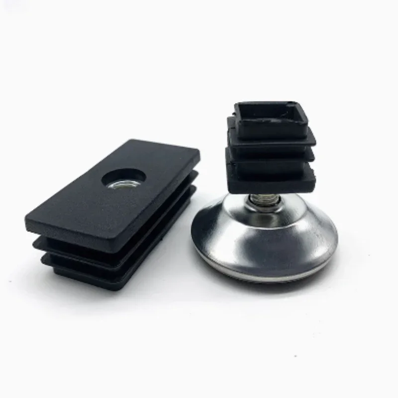 

Of M8 * 20/40mm Adjustable Foot Pads With Nuts Pipe Plugs Black Square Furniture Shelves Height Adjustable Foot Cups 1~15 PCS