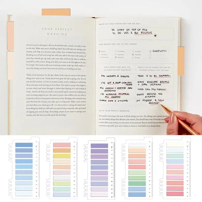 Sticky Index Tabs 200pcs Page Markers Sticky Notes Writable Tabs Enhances Reading Experience Text Strips For Students And