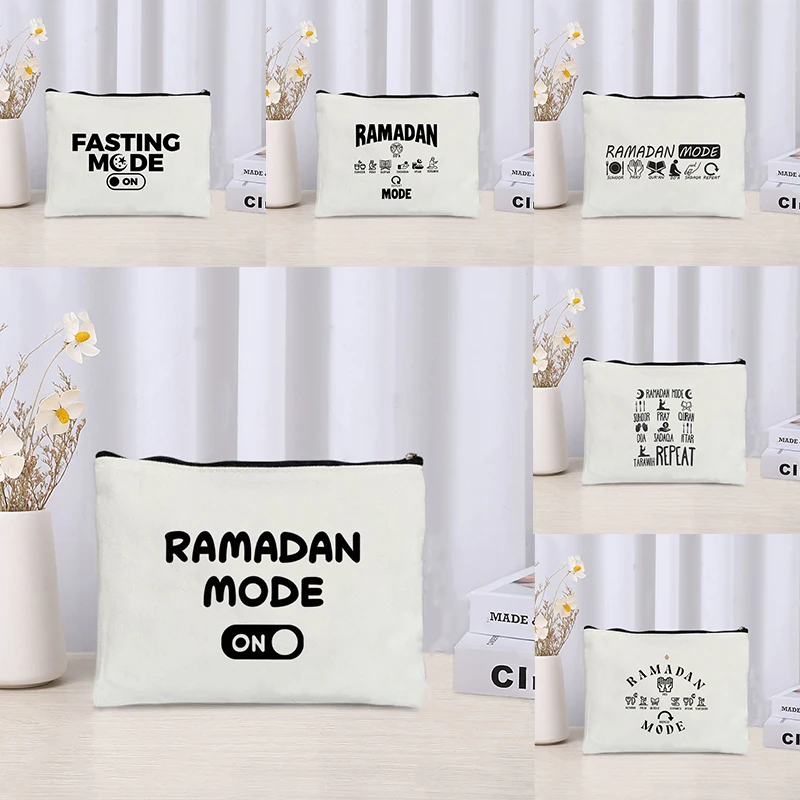 Ramadan Mode Funny Pattern Makeup Bag Ramadan Kareem Gift Cosmetic Case Eid Mubarak Gifts Islamic Gift Muslim Wallet Id Al Fitr