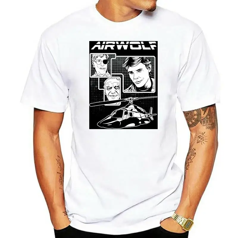 Airwolf chopper patch santini hawke 80s tv vintage series classic T-Shirt