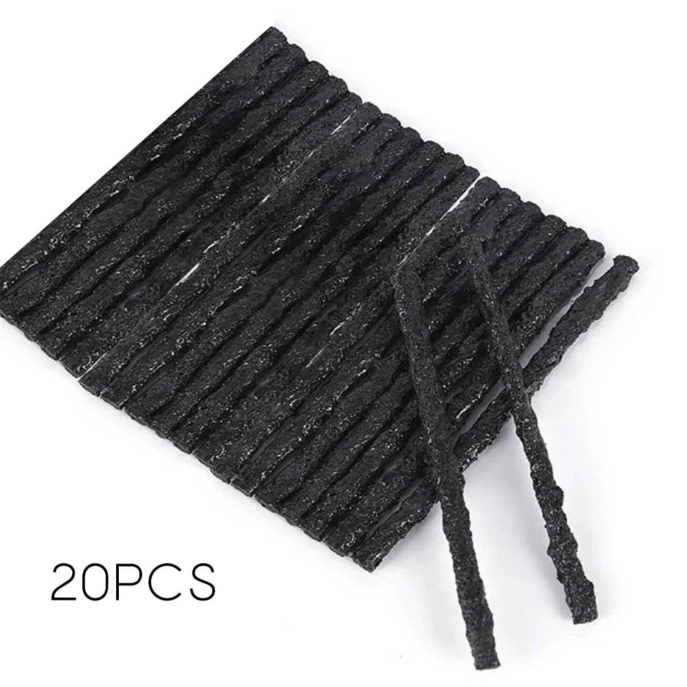 Brand New High Quality Black Hot Tire Repair Strip 100mm 20Pcs Puncture Repair Kit Strips Truck Tubeless Tyre Van