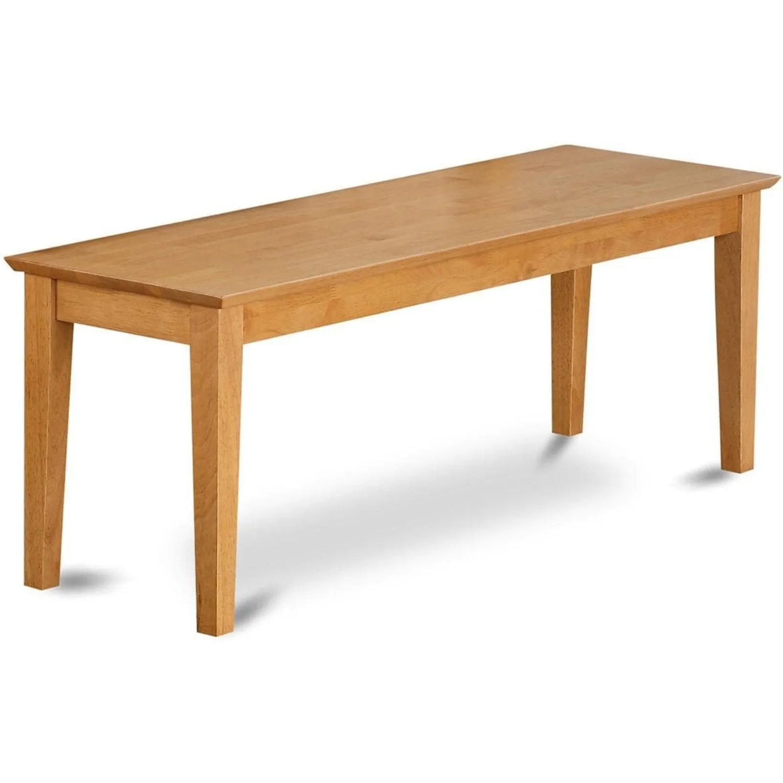 

US CAB-OAK-W Dining Room Bench with Wood Seat, 51x15x18 Inch