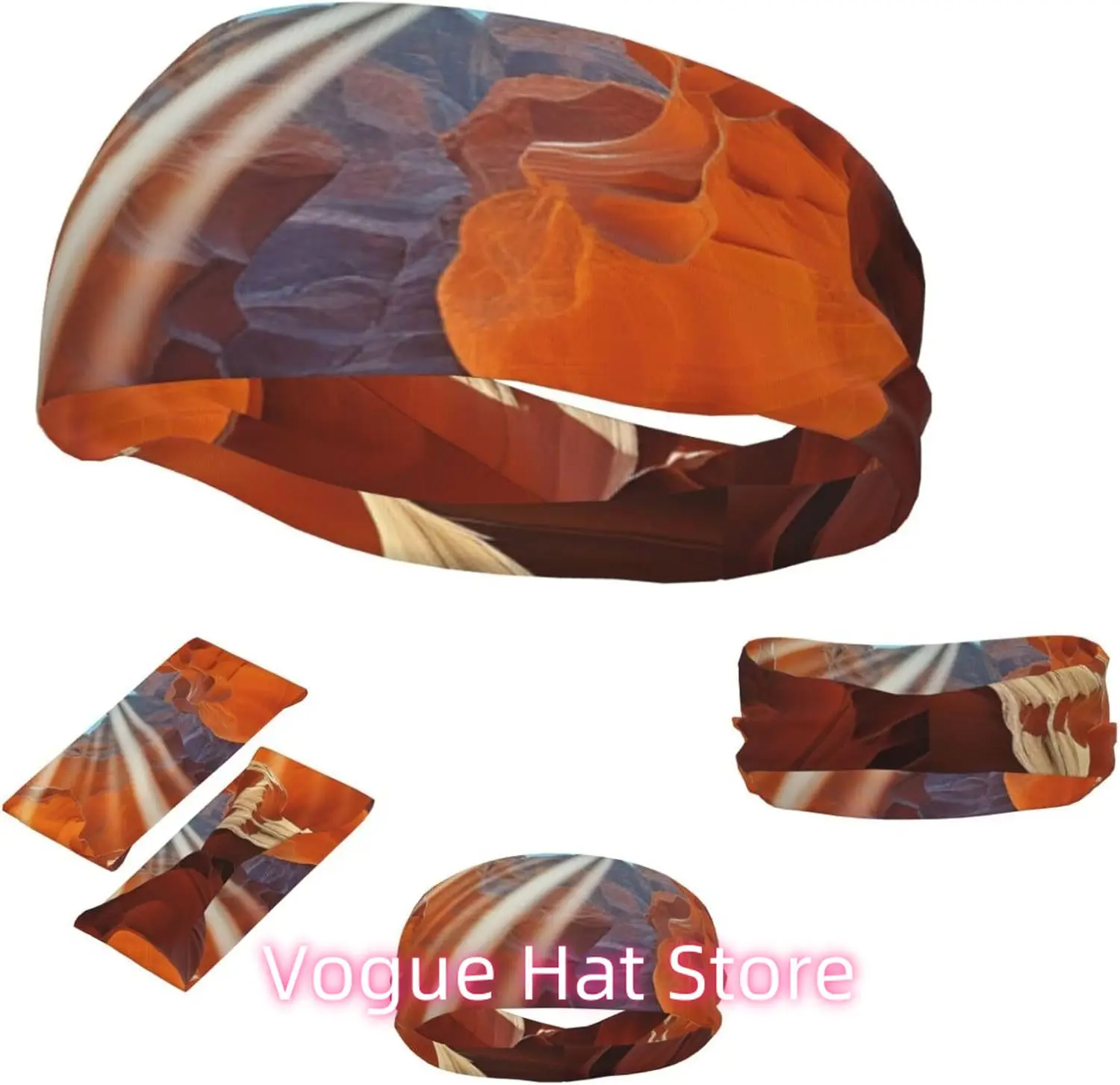 

Sports Headband for Men Women Moisture Wicking Athletic Sweatband Antelope Canyon Workout Sweat Bands Non Slip Headbands Stretch