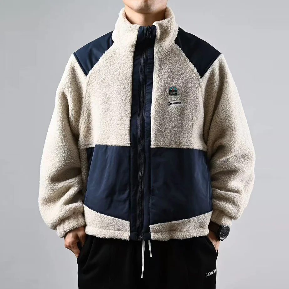 

Мужская уличная модная свободная повседневная теплая толстая парка-карго, куртка-карго, пальто Cityboy, верхняя одежда, зимняя двусторонняя носимая шерстяная куртка