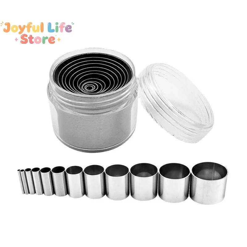 Hot 12PCS Circle Cutter Hole Hollow Punch Cutter Set Dot Baking Stamps For Polymer Clay Pottery Handmade Craft