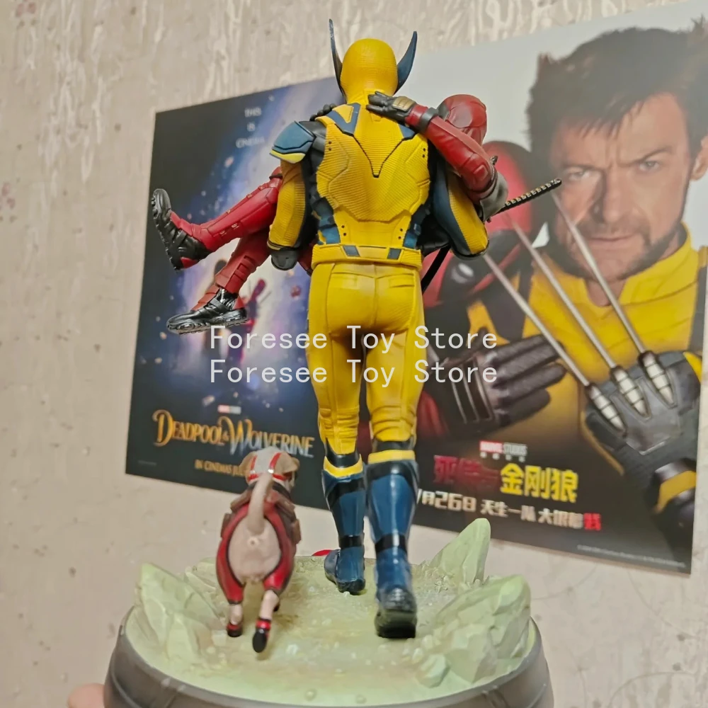 Figurka Wolverine Deadpool Anime 1/4 Marvel Kolekcja do Przytulania Model Komiksowy Figurka z Żywicy Ozdoba na Biurko Prezent Zabawki dla Dzieci