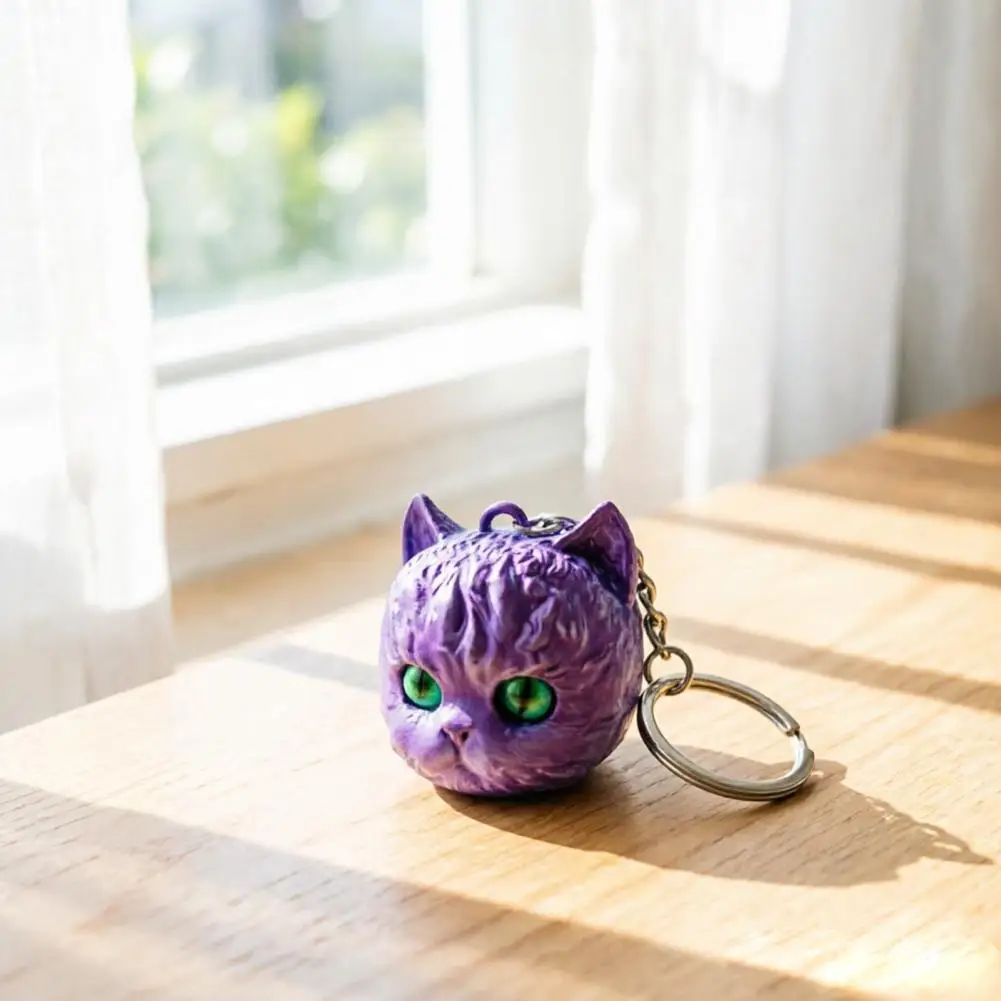 Cat Shaped Ornament 3d Printed Cat Ornament 3d Printed Cat Head Keychain Pearlescent Kitten Bag Charm Lightweight for Backpacks