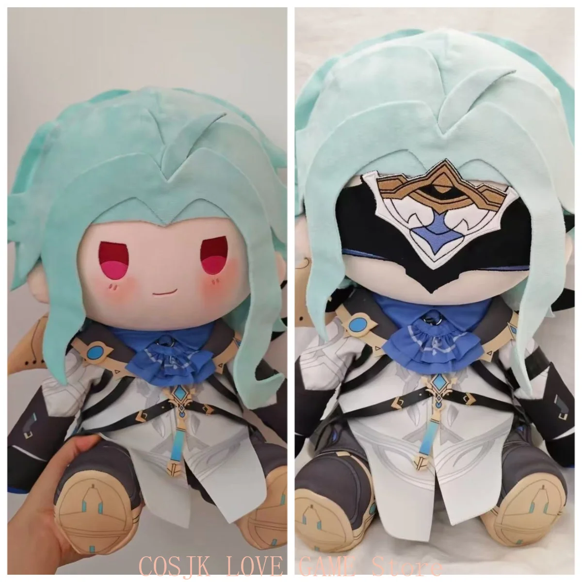 The Doctor Game Genshin Impact Il Dottore Sitting Plush Doll Cosplay Dress Up Cotton Figure Model Ornament Christmas Gift 40cm