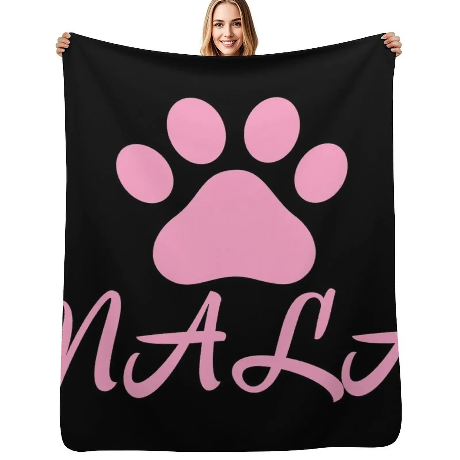 

Pink Cat Paw Nala Throw Blanket cosplay anime Camping Polar Blanket
