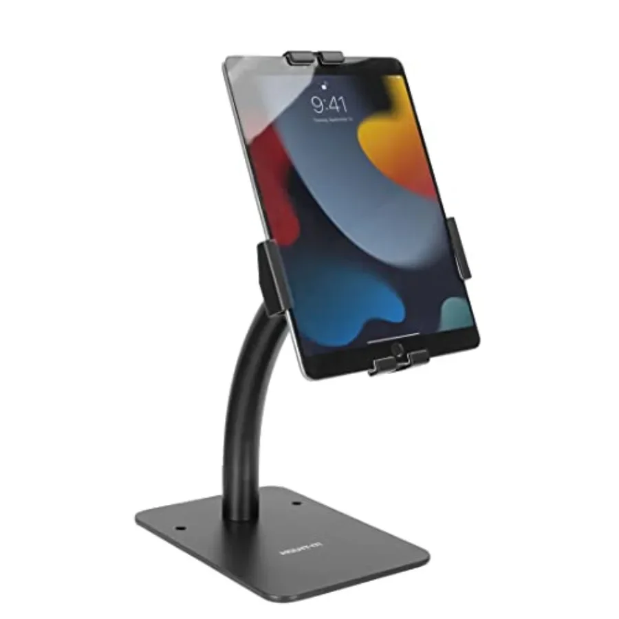 

Retail countertop tablet kiosk stand for 7.911 iPad Samsung tablets, anti-theft black metal stand with 360 rotation and bolt-do