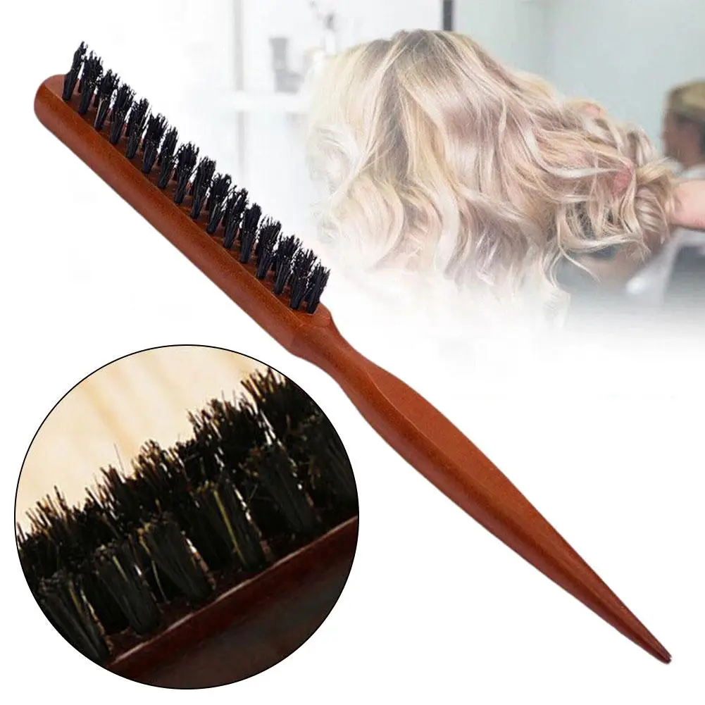 Three Row Pointed Bristle Comb Tail Comb Fluffy Shaped Hairbrush Tools Scalp Comb Hair Hair Barber Accessories Massager T0s0