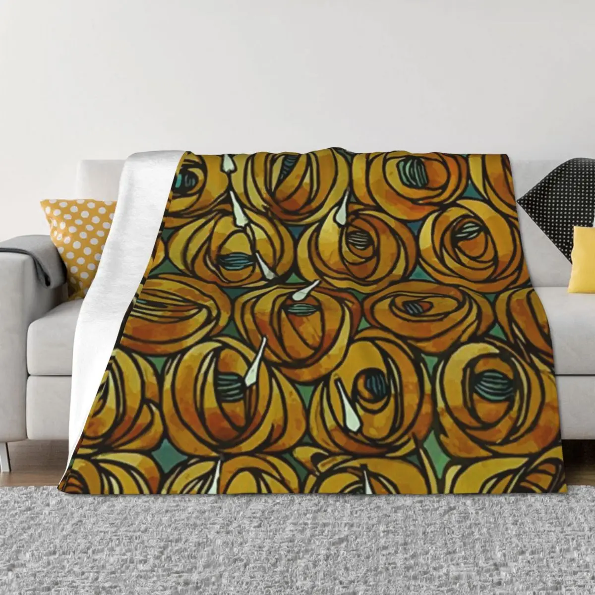 

Charles Rennie Mackintosh - Roses teardrops Throw Blanket halloween Hairys Soft Fashion Sofas Blankets