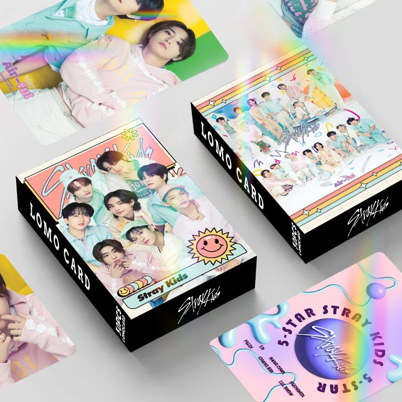 스트레이 키즈 SKZOO 레이저 플래시 포토카드 신규 앨범 LOMO 카드 필릭스 리노 현진 SKZ 아이돌 포토카드 팬용