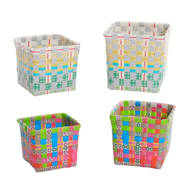 

Colorful Woven Flower Basket Storage Basket 2 Pieces