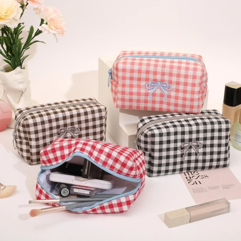 kawaii-saco-de-cosmeticos-para-mulheres-menina-xadrez-arco-no-xadrez-saco-de-maquiagem-bonito-estilo-doce-bolsa-de-escova-de-maquiagem-organizador-bolsa