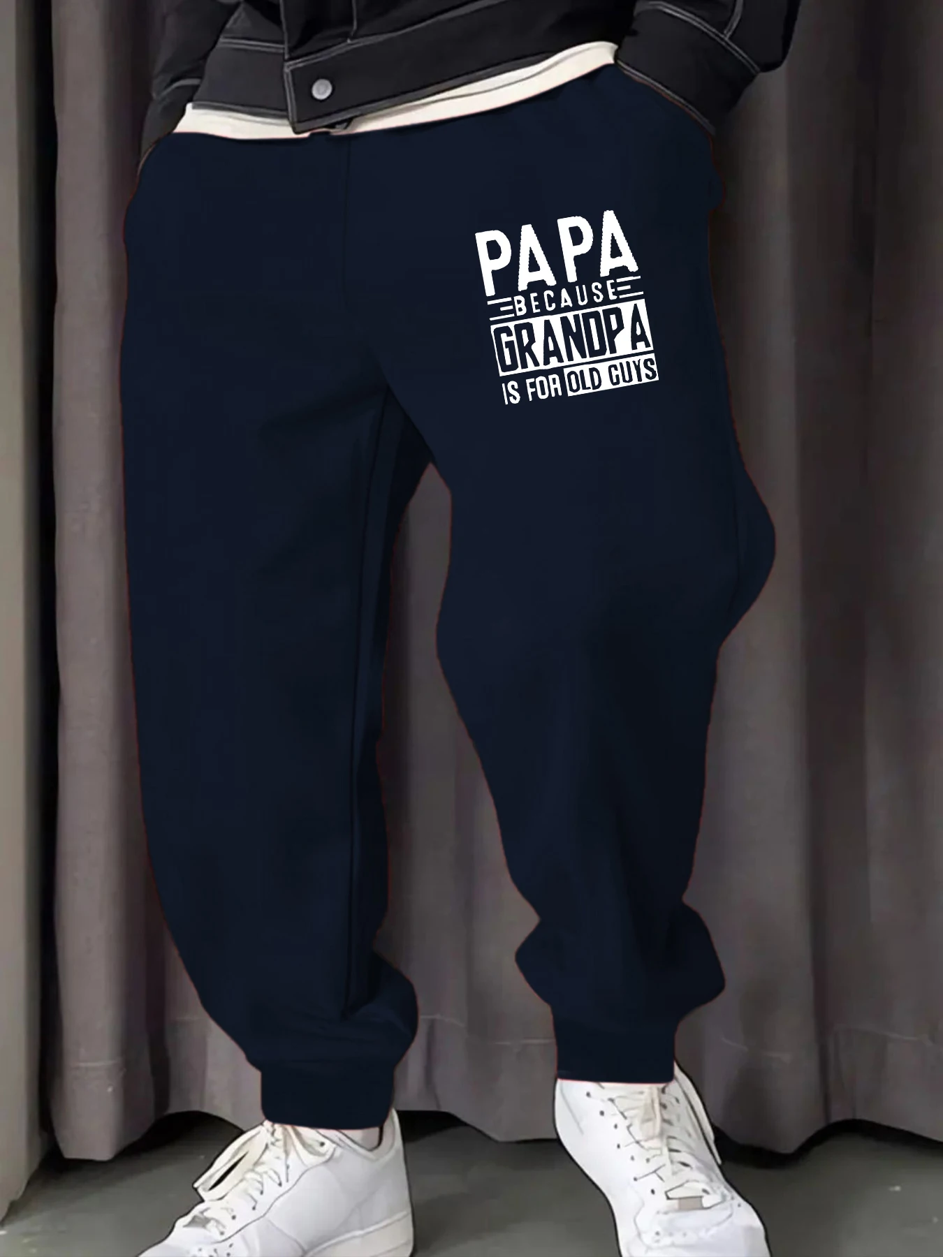 

Don't Call Me Papa, I'm Not Old Funny Prints Мужские спортивные штаны Y2K Длинные брюки Повседневные базовые брюки Модные брюки с эластичной резинкой на талии