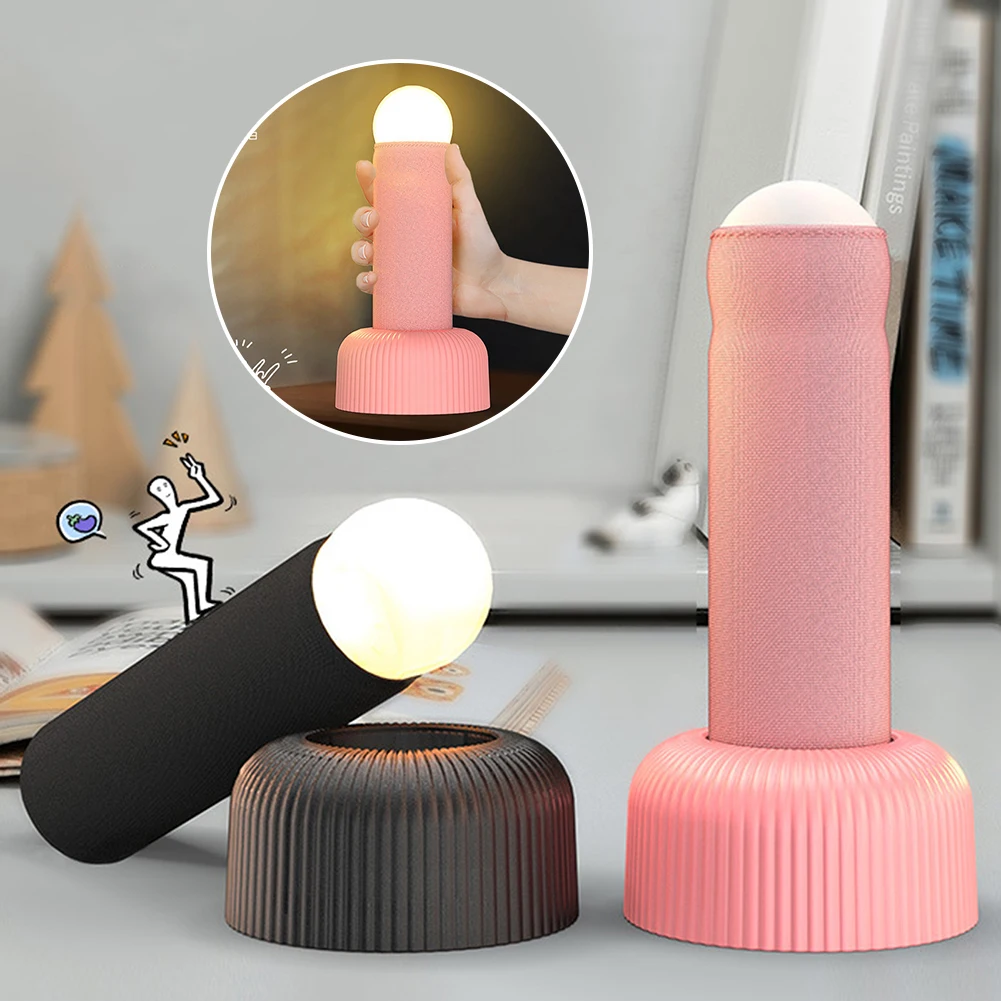 Funny Mini Nightlight Hand-Pulled Cozy Lamp Desktop Quirkys Style Practical Night Light for Home Decoration Great Present Idea