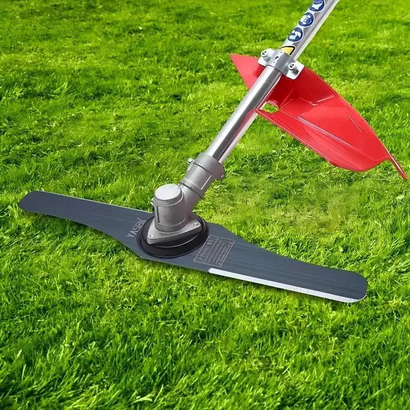 Double Edged Weed Trimmer Blades Universal 6 Pack Manganese Steel Long Lasting Sharpness For Professional Garden Maintenance