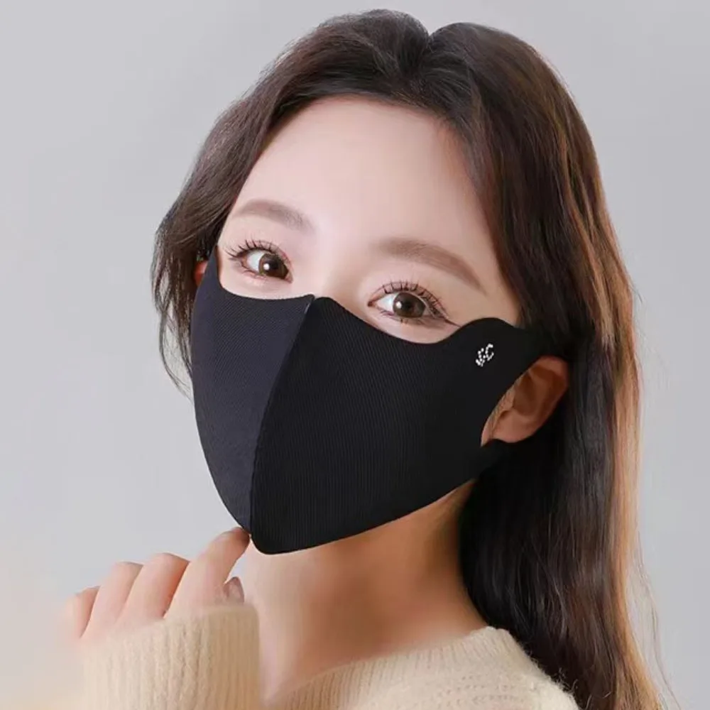 Anti-uv UPF50+ Ice Silk Sunscreen Mask Traceless Face Veil Summer Outdoor Sports Face Mask Breathable Unisex Face Cover Scarf