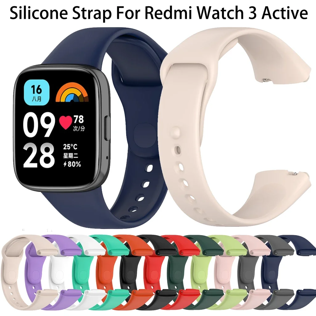 

Силиконовый ремешок для Redmi Watch 3 Active Lite Watch 3, мягкий ремешок на запястье, аксессуары для умных часов