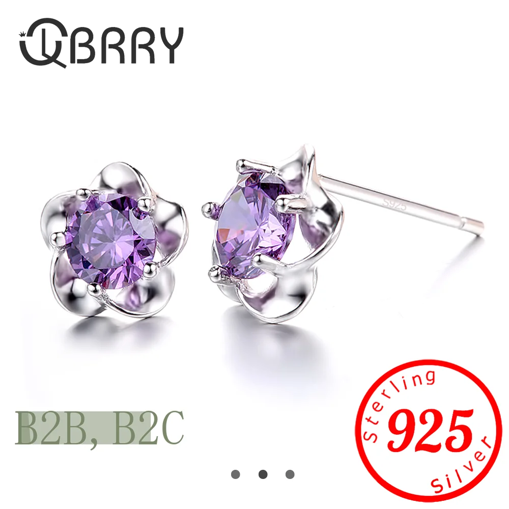 

Stud Earrings Exquisite Flower Clover Zircon Stud Earrings For Women Sterling Silver Earring Earings Jewelry Earing Brincos Gift