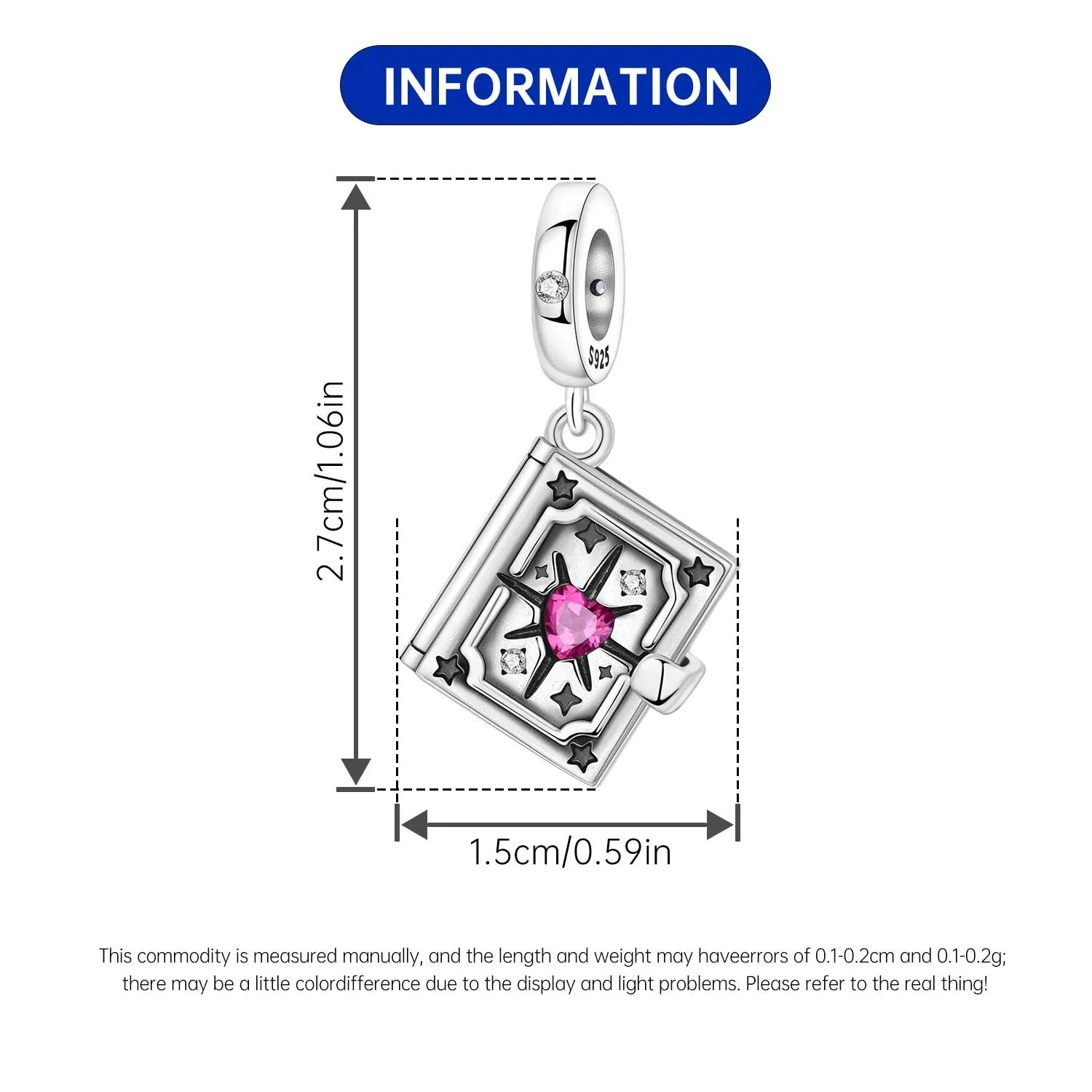 Orstarry 925 فضة للتحويل كتاب قلادة الخرز المعلقات الأصلية سوار حلية مجوهرات حفلة لتقوم بها بنفسك الهدايا العصرية #6
