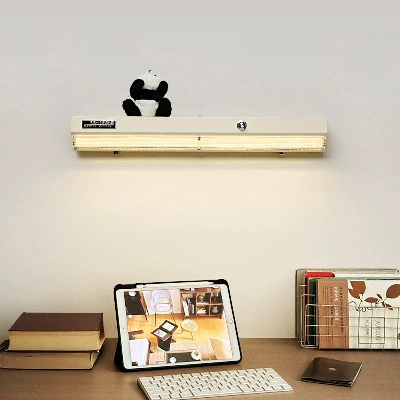 Bedroom Bedside Wall Lamps Children's Room Long Strip Lamp Retro Industrial Style Home Decor Living Room Mirror Front Wall Light