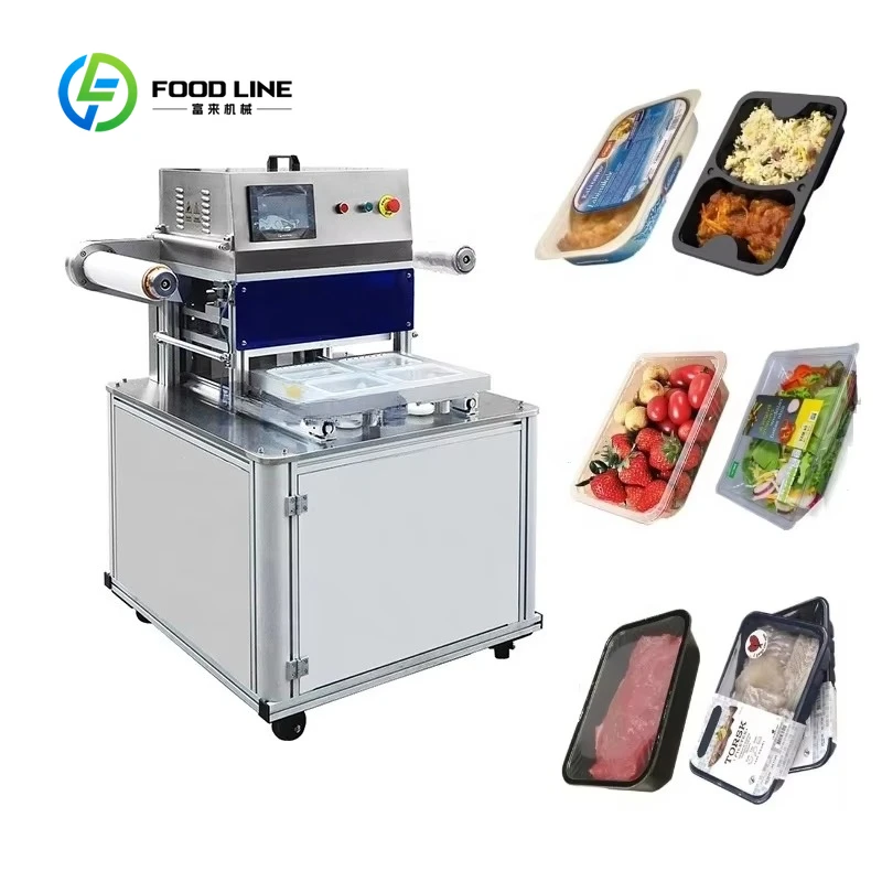 custom tray sealer vacuum packaging machine gas filling for fruit meat ready meal container sealing north america food workshop