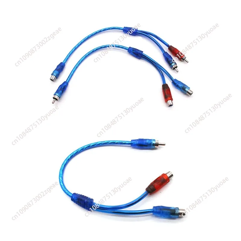 Wholesale new one mother two male one male two female car audio modified audio conversion one point two pure copper audio cable