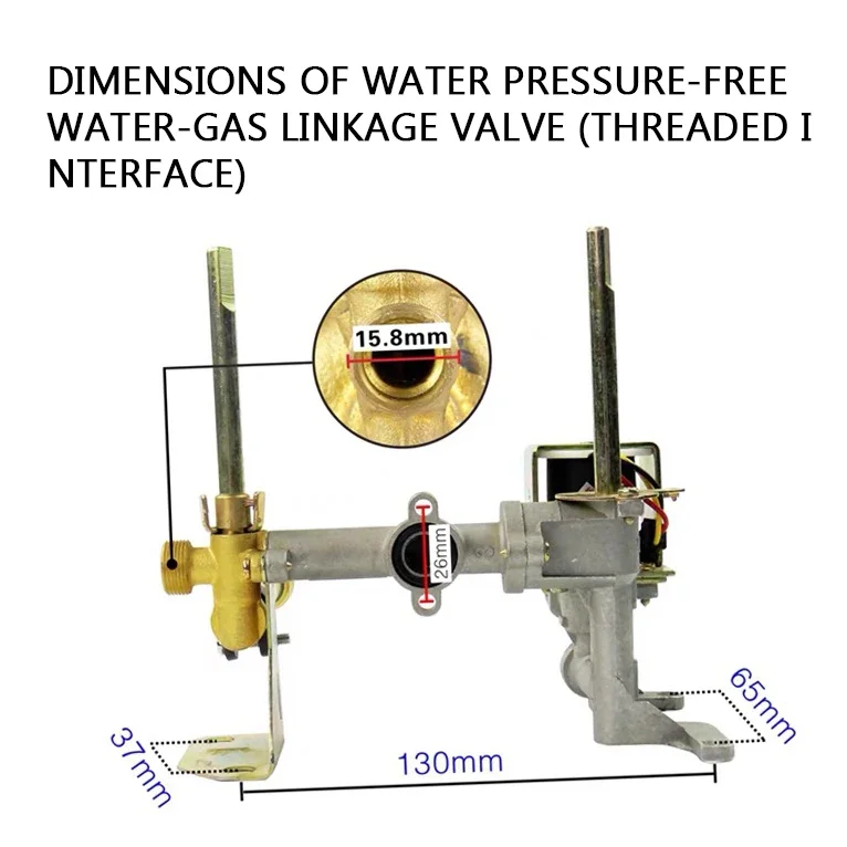 Zero Water Pressure Start Water Gas Linkage Valve Gas Water Heater Accessories Universal Assembly Valve