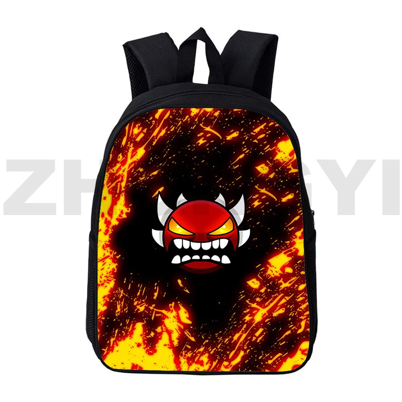 

Mochila Geometry Dash Backpacks for School Teenagers Girls 3D Anime Angry Geometry Dash Bag Kids 16 Inch Bag Pack Travel Men