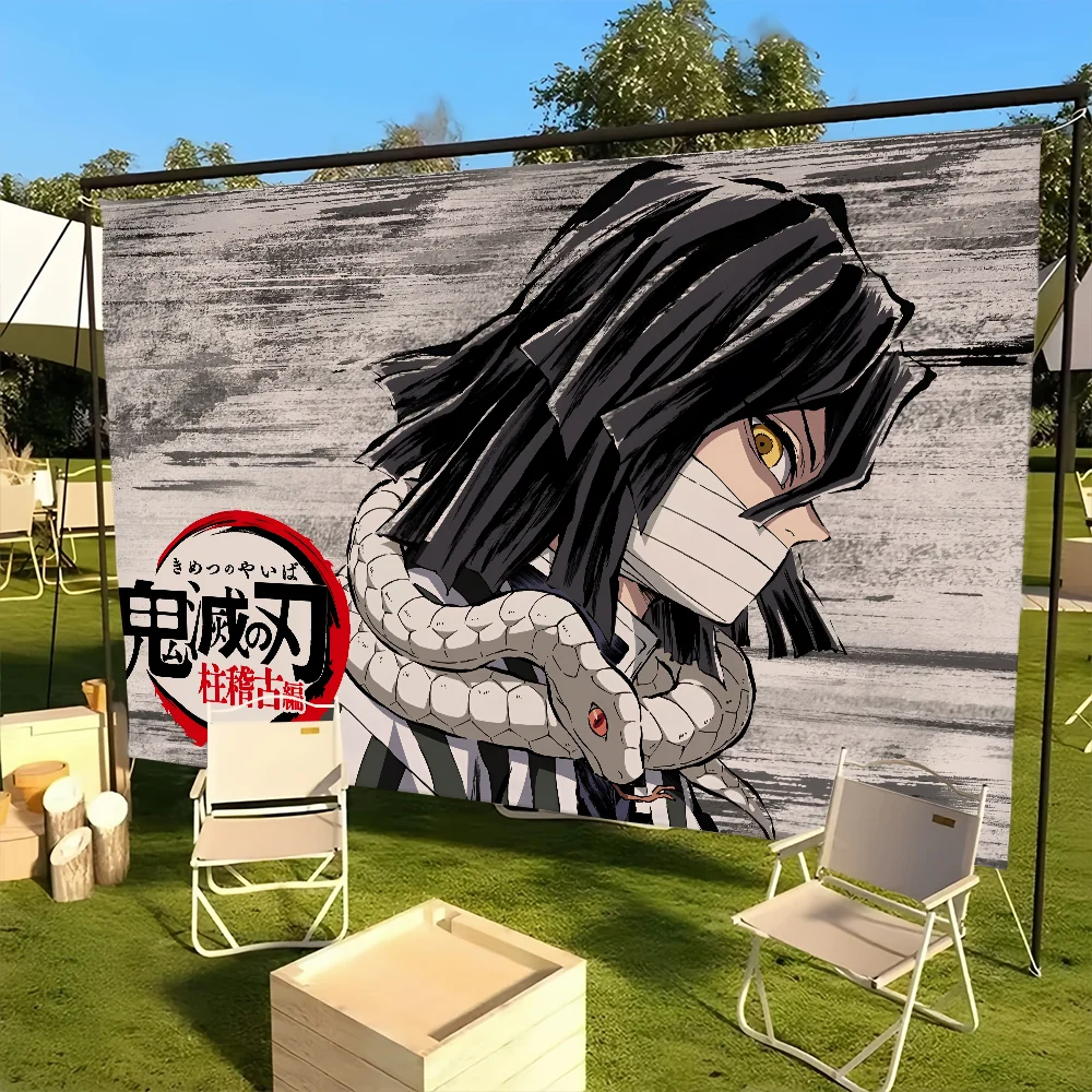 D-Demon S-Slayer Anime Iguro O-Obanais Flag  College Bedroom Living Room Home Dorm Decor Funny Tapestry Garage Bar Wall Club