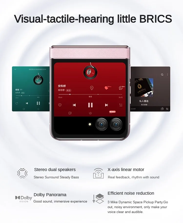 Global Version Motorola Razr 60 6.7'' 1.5K 120Hz P OLED Display MediaTek Dimensity 7400 IP68 Cellphone 4500mAh 33W Fast Charging