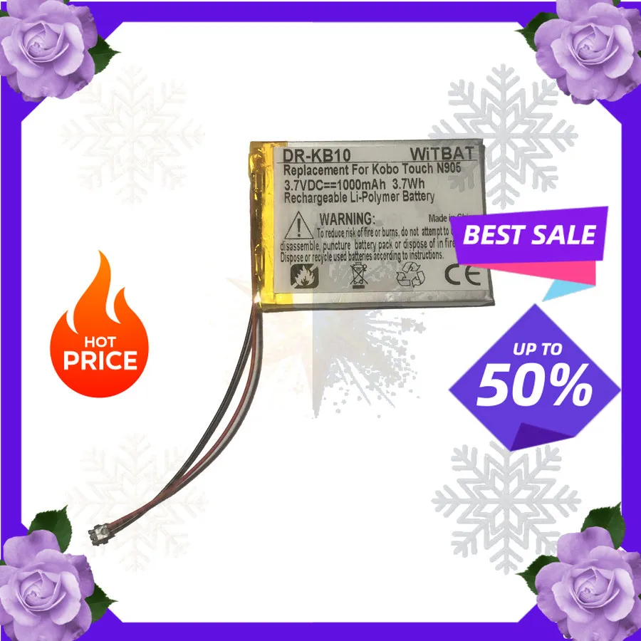 SWZY 1000mAh DR-KB10 H384355 Battery Suitable for Kobo Touch N905 E-reader Battery