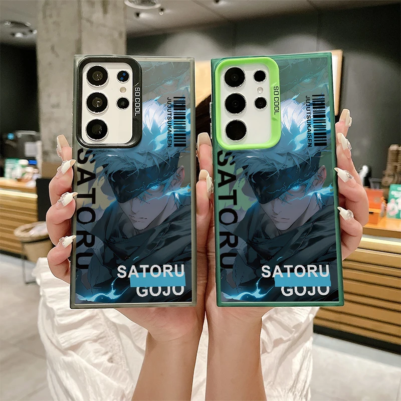 Cool Anime Jujutsu Kaisen Satoru Gojo Shockproof Case For Samsung Galaxy S24 S23 Ultra S22 S21 S20 Plus FE Note 20 Cover WK35